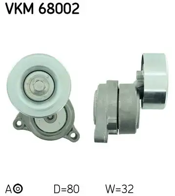Tendeur de courroie, courroie trapézoïdale à nervures SKF VKM 68002
