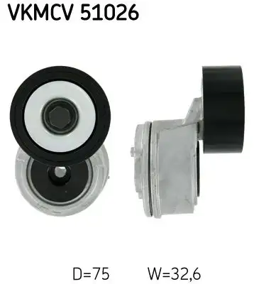 Tendeur de courroie, courroie trapézoïdale à nervures SKF VKMCV 51026