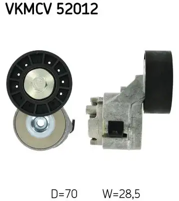 Tendeur de courroie, courroie trapézoïdale à nervures SKF VKMCV 52012